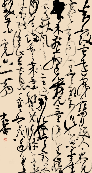 7.施立刚 苏轼诗《颍州初别子由》 纸本书写 180cm×97cm 2022