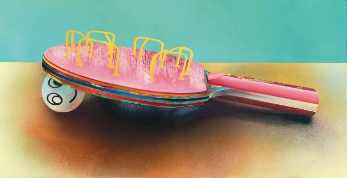 乔相伟 体育 细纹雨露麻布面绘画 100cm ×50cm (2025)