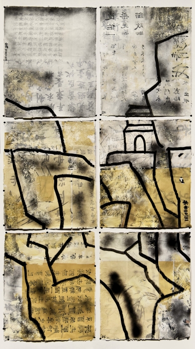 1.王劼音 文字图景D 纸本水墨 190cm×108cm 2022 1.王劼音 文字图景D 纸本水墨 190cm×108cm 2022