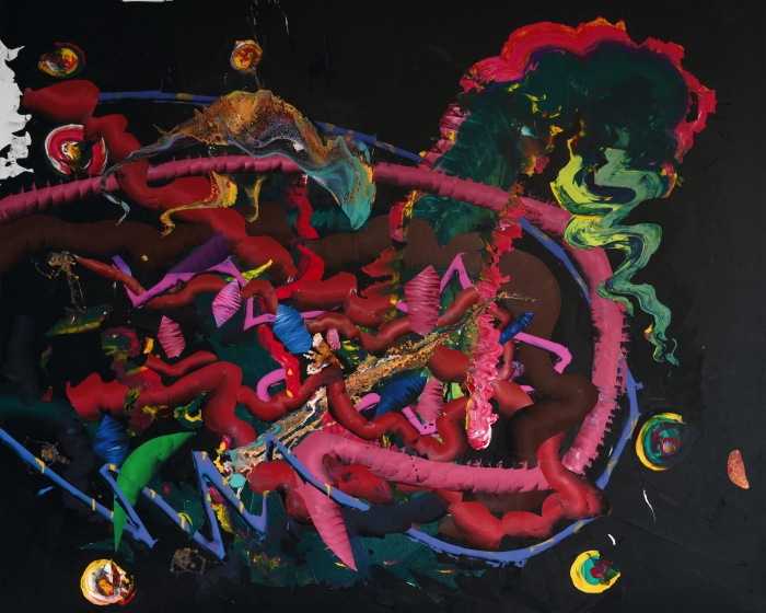 周园 黑色-多宝 布面丙烯综合媒介 240cm × 200cm (2025) 周园 黑色-多宝 布面丙烯综合媒介 240cm × 200cm (2025)