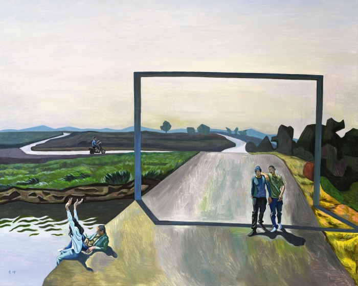 亓文章 在国道上 布面油画 250cm × 200cm (2025) 亓文章 在国道上 布面油画 250cm × 200cm (2025)