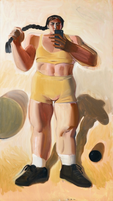 王一龙 wendy 布面油画 90cm × 160cm (2023)