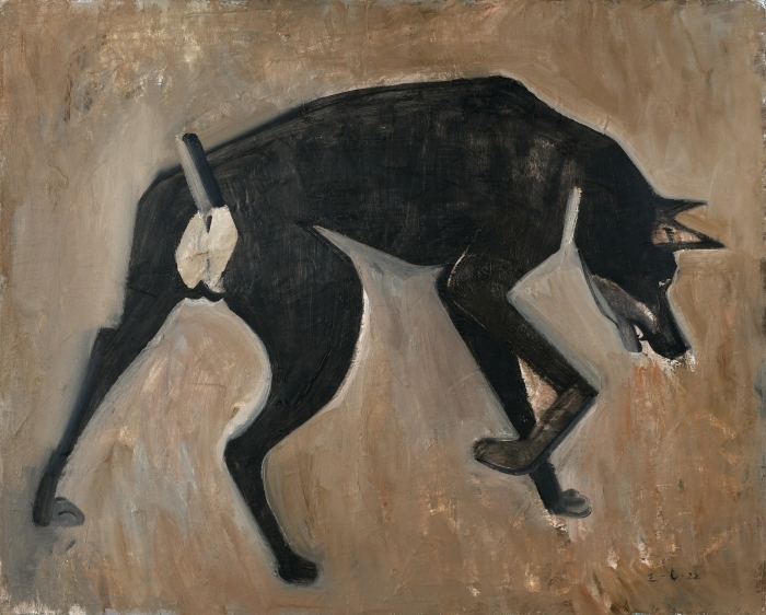 王一龙 在逃 布面油画 100cm × 80cm (2023)