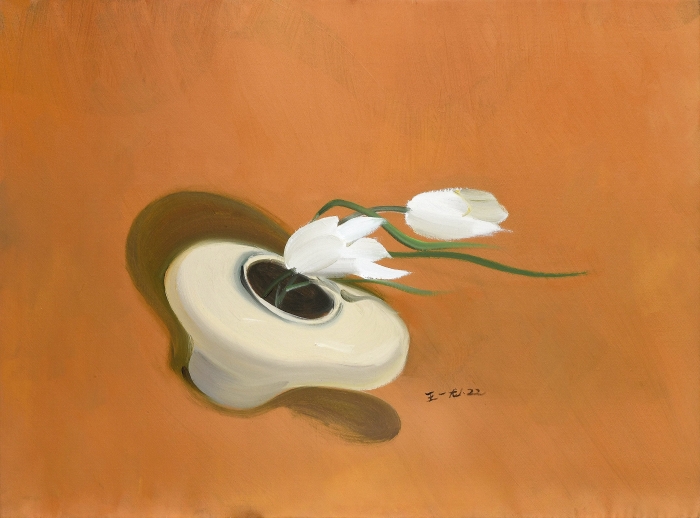 王一龙 有风 布面油画 80cm × 60cm (2023)