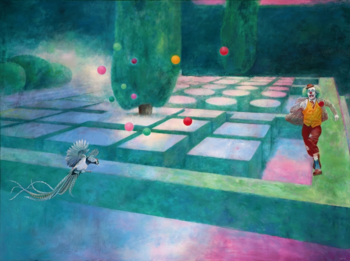 石金玲 草地上奔跑的人 布面油画 200cm × 150cm (2025) 石金玲 草地上奔跑的人 布面油画 200cm × 150cm (2025)