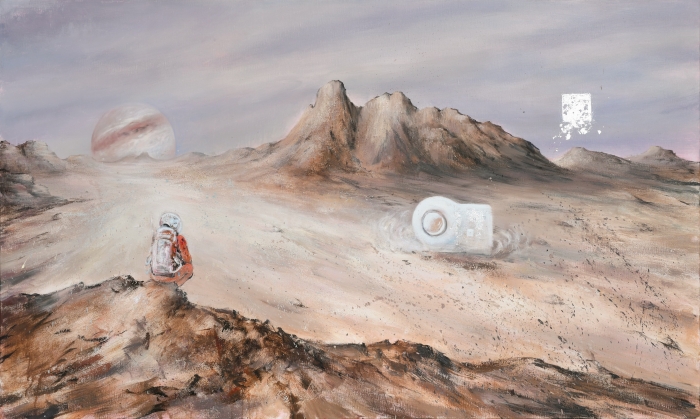 朱可染 火星之丘 布面油画 200cm ×120cm (2026)