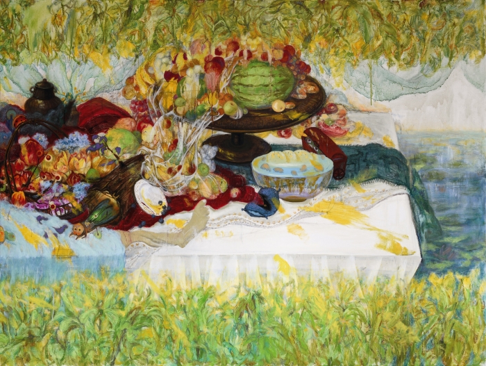 刘春柳 早餐-2 布面油画 400cm × 150cm (2024) 刘春柳 早餐-2 布面油画 400cm × 150cm (2024)