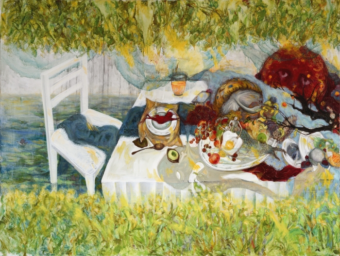 刘春柳 早餐-1 布面油画 400cm × 150cm (2024) 刘春柳 早餐-1 布面油画 400cm × 150cm (2024)