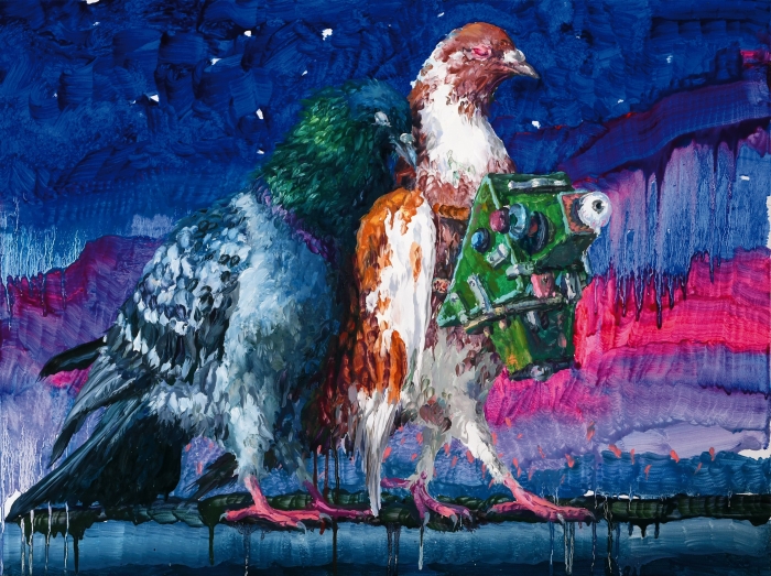 孟思特 迷路的鸽子 布面油画 80cm × 60cm (2025) 孟思特 迷路的鸽子 布面油画 80cm × 60cm (2025)