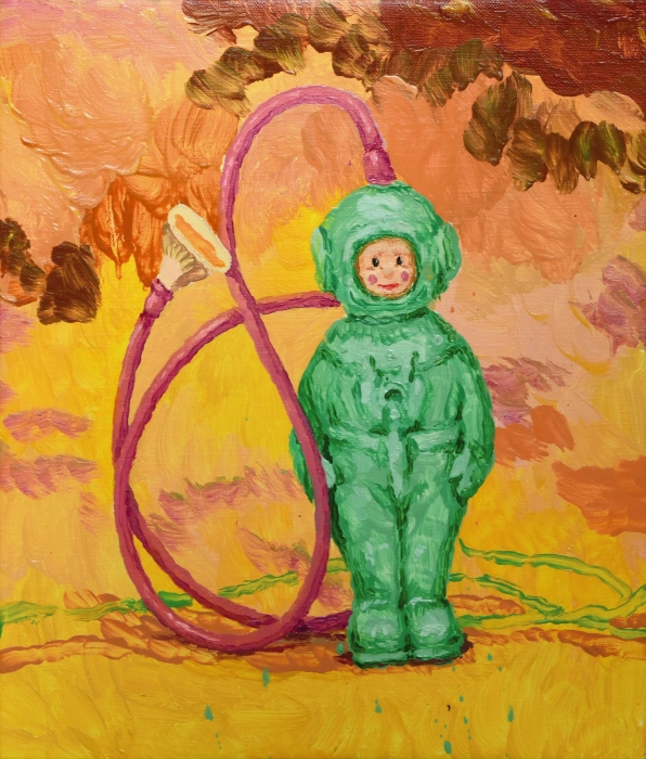 孟思特 小小外星人 布面油画 30cm ×35cm (2025) 孟思特 小小外星人 布面油画 30cm ×35cm (2025)