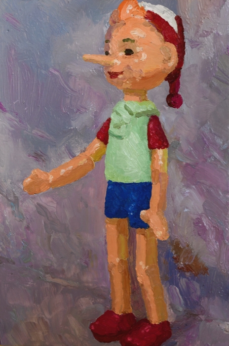 孟思特 匹诺曹 木板油画 20cm × 30cm (2020) 孟思特 匹诺曹 木板油画 20cm × 30cm (2020)