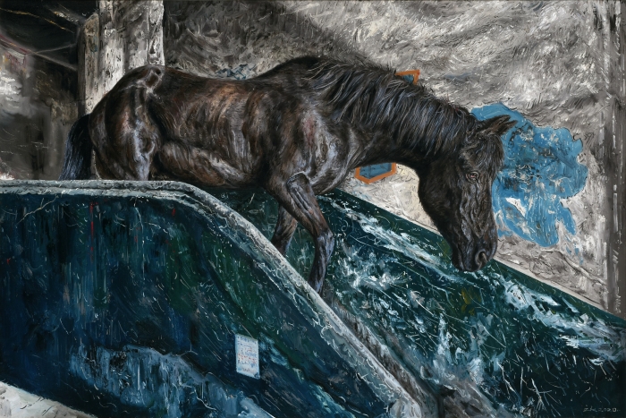 张珂 下楼 布面油画 150cm × 100cm (2021) 张珂 下楼 布面油画 150cm × 100cm (2021)